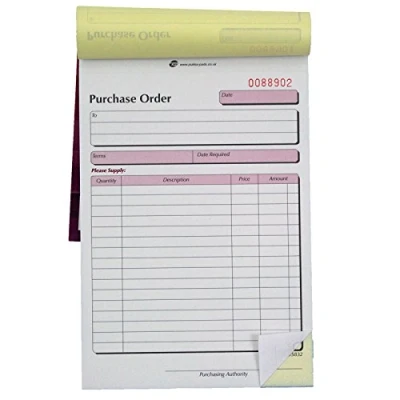 Image of Pukka Pad, NCR Duplicate Purchase Order Book 137 x 203mm Box of 25