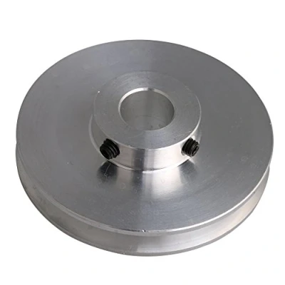 Image of BQLZR 58x16x12MM Silver Aluminum Alloy Single Groove 12MM Fixed Hole Pulley for Motor Shaft 3 5MM PU Round Belt