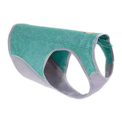 Image of RUFFWEAR Swamp Cooler Zip Vest, Dog Jacket for Hot Weather, SPF 50+, Sun Protection to Keep Pets Cool and comfortable, with zippered enclosure, Aurora Teal (X Small, 43 56 cm)