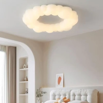 Image of Bubble Cloud Chandelier LED Ceiling Light Cartoon Star Pendent Lamp Lighting Fixture for Bedroom, Children&#039;s Room