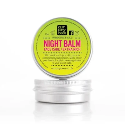 Image of Frankincense and Neroli Face Balm 100% Natural Deeply Moisturising &amp; Replenishing Night cream. By Our Tiny Bees skincare 27ml. Oil for Skin