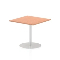 Image of Italia 800mm Poseur Square Table Beech Top 725mm High Leg