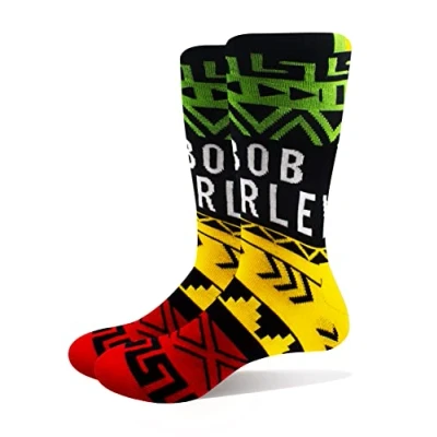 Image of SOCKSHOP Music Collection 1 Pair Bob Marley Cotton Socks Press Play One Size