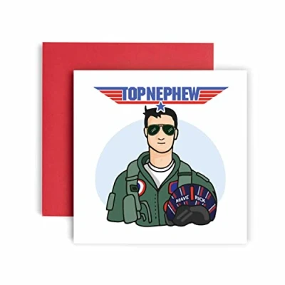 Image of Huxters Birthday Cards for Men Top Funny Card him Nephew Day Best Friend Fun Happy 14.8cm (Nephew)