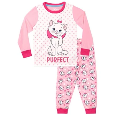 Image of Disney Girls Aristocats Pyjamas Pink Age 9 to 10 Years