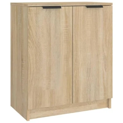 Image of vidaXL Shoe Cabinet with 2 Doors Engineered Wood Storage Rack in Sonoma Oak Finish Stylishly Designed for Home Decor