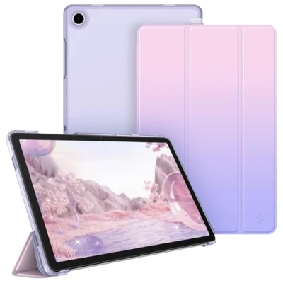 Image of FINTIE SlimShell Case for Samsung Galaxy Tab A9+ / A9 Plus 11 Inch 2023 Model (SM X210/X216/X218), Lightweight Stand Translucent Frosted Back Cover with Auto Wake/Sleep, Fantacy Ombre