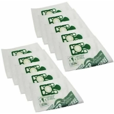Image of Ecoclean Cloth Hepaflo Type Hoover Dust Bags for Numatic Henry Hetty Vacuum Cleaners (Pack of 10)
