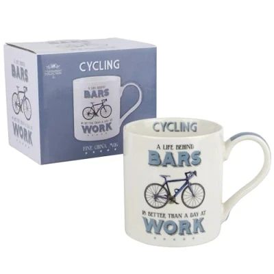 Image of Lesser &amp; Pavey Cycling Mug Ceramic Coffee Mugs For Home or Work Premium Design All Occasions Lovely Tea, Hot Drinks