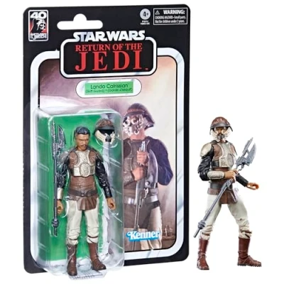 Image of Star Wars Hasbro The Black Series Lando Calrissian, Wars: Return of Jedi 6 Inch Action Figures, F7077, Multicolor