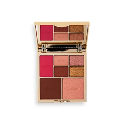 Image of Revolution Pro, True Love Eye &amp; Face Palette, Blusher/Bronzer/Highlighter, x4 Eyeshadow Pans, 7 Pan Multi Use Makeup Matte Shimmer Finish, Medium Dark Skin Tones
