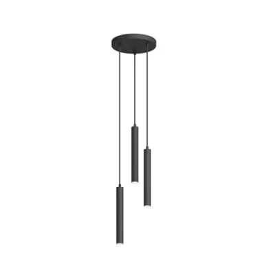Image of Arcchio Ceiling Light &#039;Franka&#039; (Modern) in Black Made of Aluminium for e.g. Living Room &amp; Dining (3 Sources,) from Pendant Lighting, lamp, Hanging