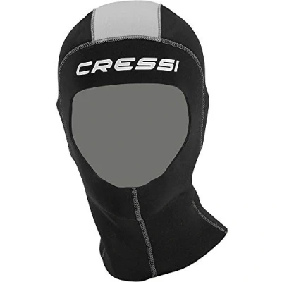 Image of Cressi Men&#039;s Comfort Plus Neoprene Diving Hood Black, Large/5 7 Years