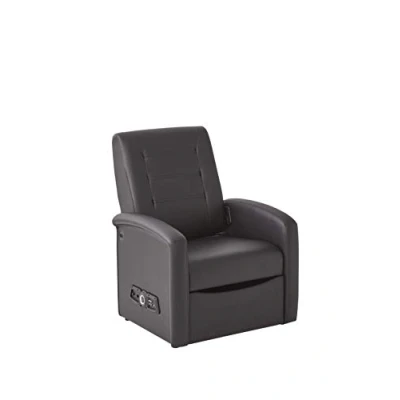 Image of X Rocker Premier Ottoman Armchair Single Padded Seat with 2.1 Audio Speakers, Faux Leather Sofa Lounge for Kids and Juniors, Folding Console Gaming Chair Storage PS XBOX Nintendo BLACK