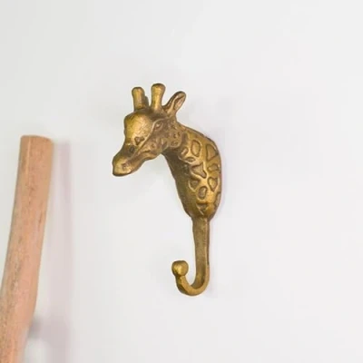 Image of Melody Maison Gold Metal Giraffe Wall Hook