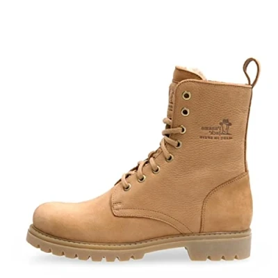Image of Panama Jack Women&#039;s frisia Combat Boot, Camel, 6 UK