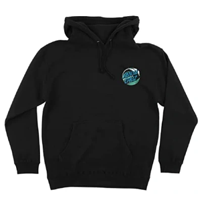 Image of SANTA CRUZ Men&#039;s Pullover Hooded Sweatshirt Wave Dot Skate Sweatshirt, Black, Medium
