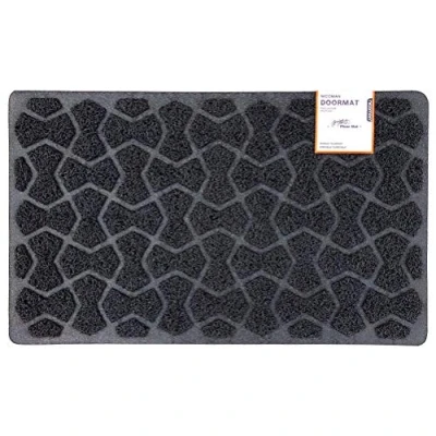 Image of Nicoman Bow Tie Shape Doormat｜Open Construction Drainage Mat｜For Outdoor Use ONLY(75x44cm, BLACK, Only)