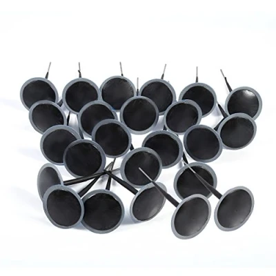 Image of Repair Tyre Kit Car, Qiilu Tire Plug Patch, 24Pcs Auto Tubeless Puncture Wired 6mm Mushroom Patch