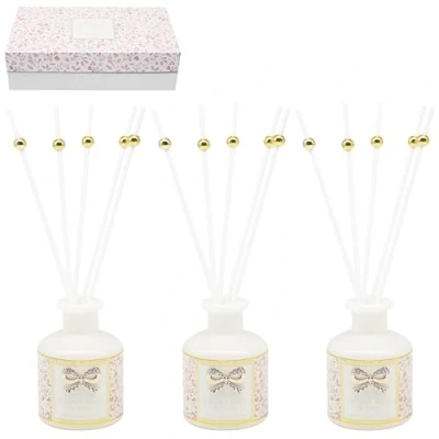 Image of Lesser &amp; Pavey Madelaine by Hearts Design Love You Moon Back Set of 3 x 50ml Reed Diffusers Velvet Rose Oud For Home Fragrance Air Freshener Aromatherapy Diffuser Stress Relief