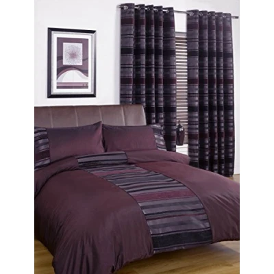 Image of Rapport New York Eyelet Curtains, 46&quot; x 90&quot; Aubergine
