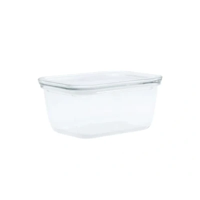 Image of Pebbly 100% glass rectangular box 1500 ml