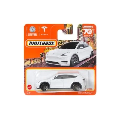 Image of Matchbox Metal 2023 Tesla Model Y White 89/100 (Short Card) HLC68
