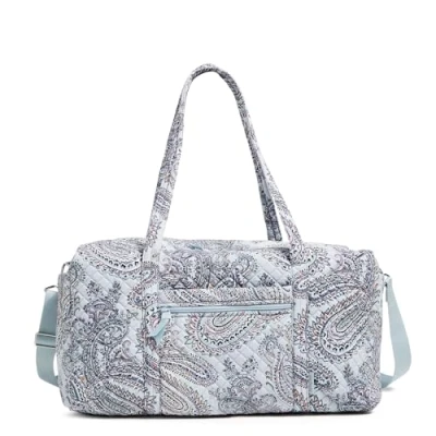 Image of Vera Bradley Women&#039;s Cotton Large Travel Duffel Bag, Soft Sky Paisley, One Size