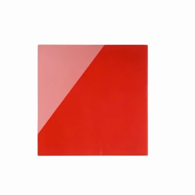 Image of Bi Office Red Glass Memo Tile Board 48x48cm