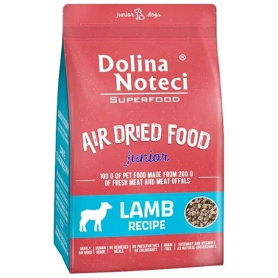 Image of Dolina Noteci Air Dried SuperFood For Dogs Lamb Junior 1kg 2.2lbs Human Grade