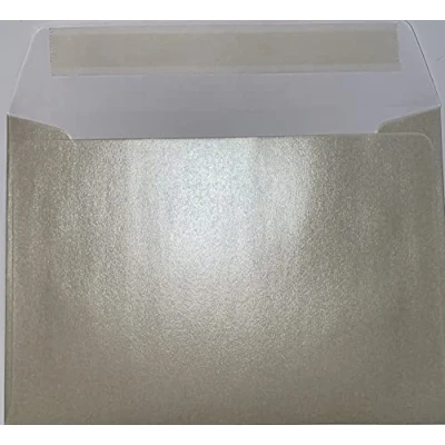 Image of C5 Coloured Envelopes for A5 Greeting Cards Wedding Invitations &amp; Crafts (162x229mm) Pack of 60 (Pearl Ivory Peel Seal)