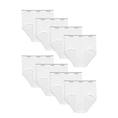 Image of Fruit of the Loom Men&#039;s Basic Brief Multipack Underwear, White (8 Pack), XXL (Pack 8)