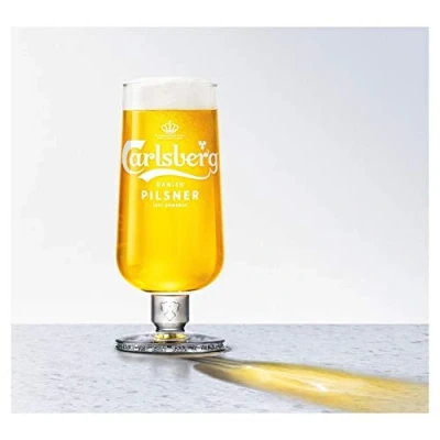 Image of TUFF LUV Original Glass/Chalice Glass/Glasses/Barware CE 10oz for Carlsberg Danish Pilsner