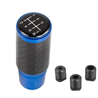 Image of muge racing Gear Shift Knob，Car Knob Shifter 6 Speed Universal Aluminum Stick with 3 Adapters(Blue)