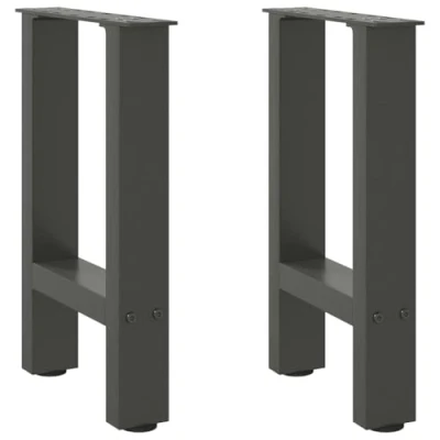 Image of vidaXL coffee table legs 28x42 43 cm anthracite steel adjustable sturdy