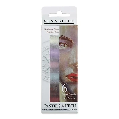 Image of Sennelier Extra Soft Half Pastel 6 Stick Set, Set of 6, Portrait Light Tones