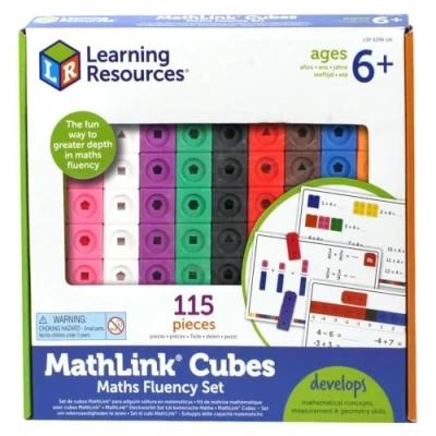 Image of Learning Resources LSP4299 UK Maths Fluency Set MathLink Cubes