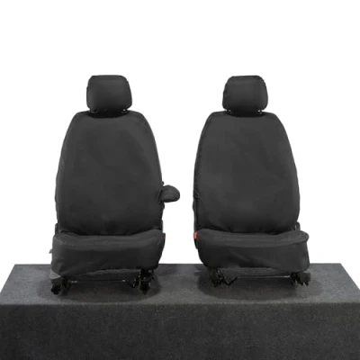 Image of UK Custom Covers Tailored Heavy Duty Waterproof Front Seat (WITHOUT Folding Passenger Seat) Black Compatible With Citroen Nemo (2008 Onwards) SC1196BAD2