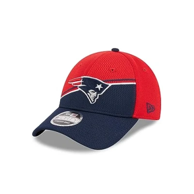 Image of New Era England Patriots NFL 2023 Sideline Red Blue 9Forty Stretch Snapback Cap One Size
