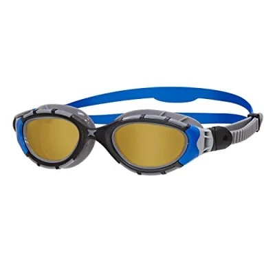 Image of Zoggs Predator Flex Goggle, UV Protection Swim Goggles,Black/Blue/Copper Polarized, small