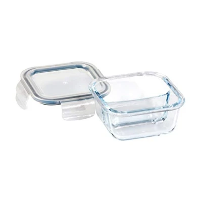 Image of Wiltshire 300ml Square Glass Storage Container (2 dividers)