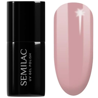 Image of SEMILAC 586 Dirty Rose Nude Nail UV Gel Polish Long Lasting and Easy to Apply Soak off UV/Led Perfect for Home Professional Manicure Pedicure 7 ml