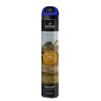 Image of Soppec Blue Line Marking Spray 750ml Temporary Pro Marker Paint Survey x12