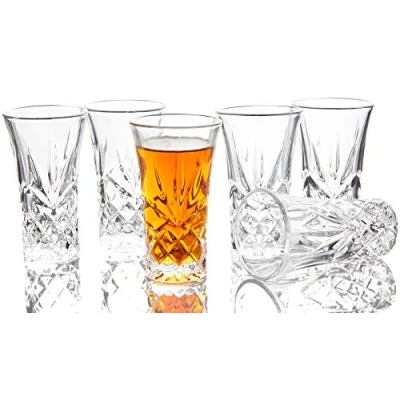 Image of JAIEF 2 oz Tequila Glasses Heavy Base Shot Glass Cordial (Set of 6)