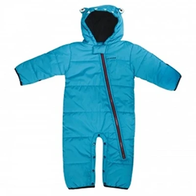Image of Dare2B Kids Break The Ice Breathable Full Zip Snowsuit Salopettes Fluro Blue, 0 6 Months