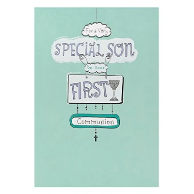 Image of Hallmark Communion Card For Son &#039;Pride And Happiness&#039; Medium