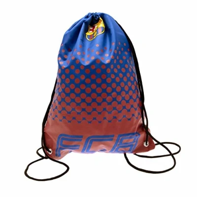 Image of Official Football Merchandise Sports Backpack with Adjustable Drawstring Various Teams, Barcelona FC, 45 x 34cm