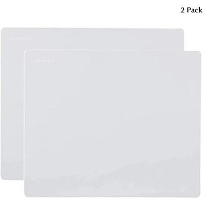 Image of LONGFITE 2 Pack Large Placemats Silicone Place Mats for Kids Non Slip Heat Resistant Table Desk Counter Top Protector Liner (40x50cm Grey)