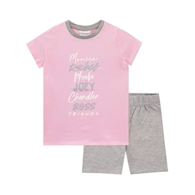 Image of FRIENDS Girls Pyjamas Pink 9 10 Years