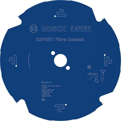 Image of Bosch Accessories 2608644124 EXFCH 4 Tooth Top Precision Circular Saw Blade, 0 V, Blue